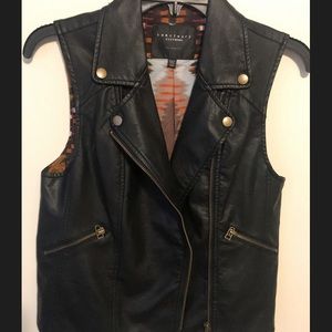 Black leather jacket vest! So fun for the winter!